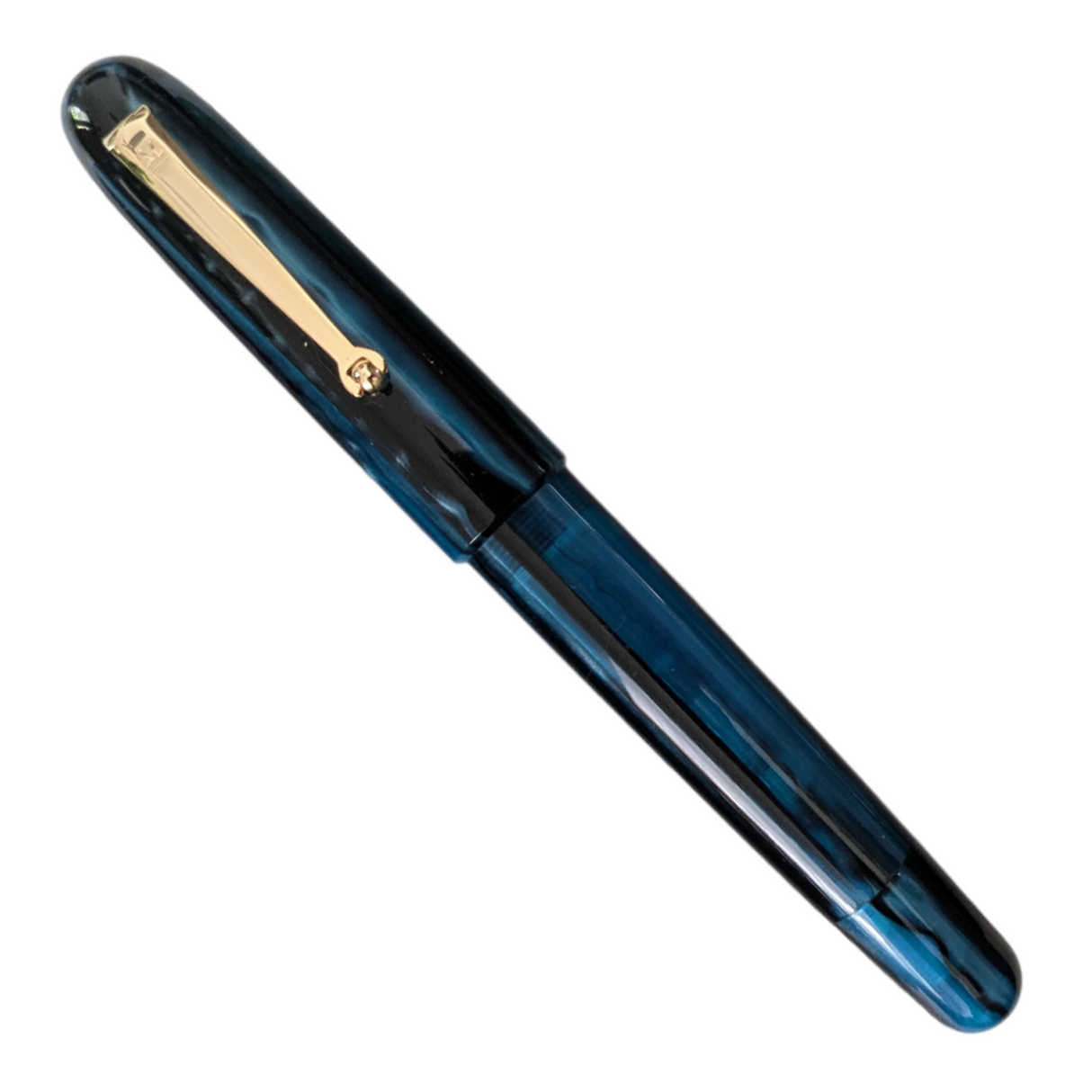 Molteni M71 Blue Line Gold Trim Fountain Pen