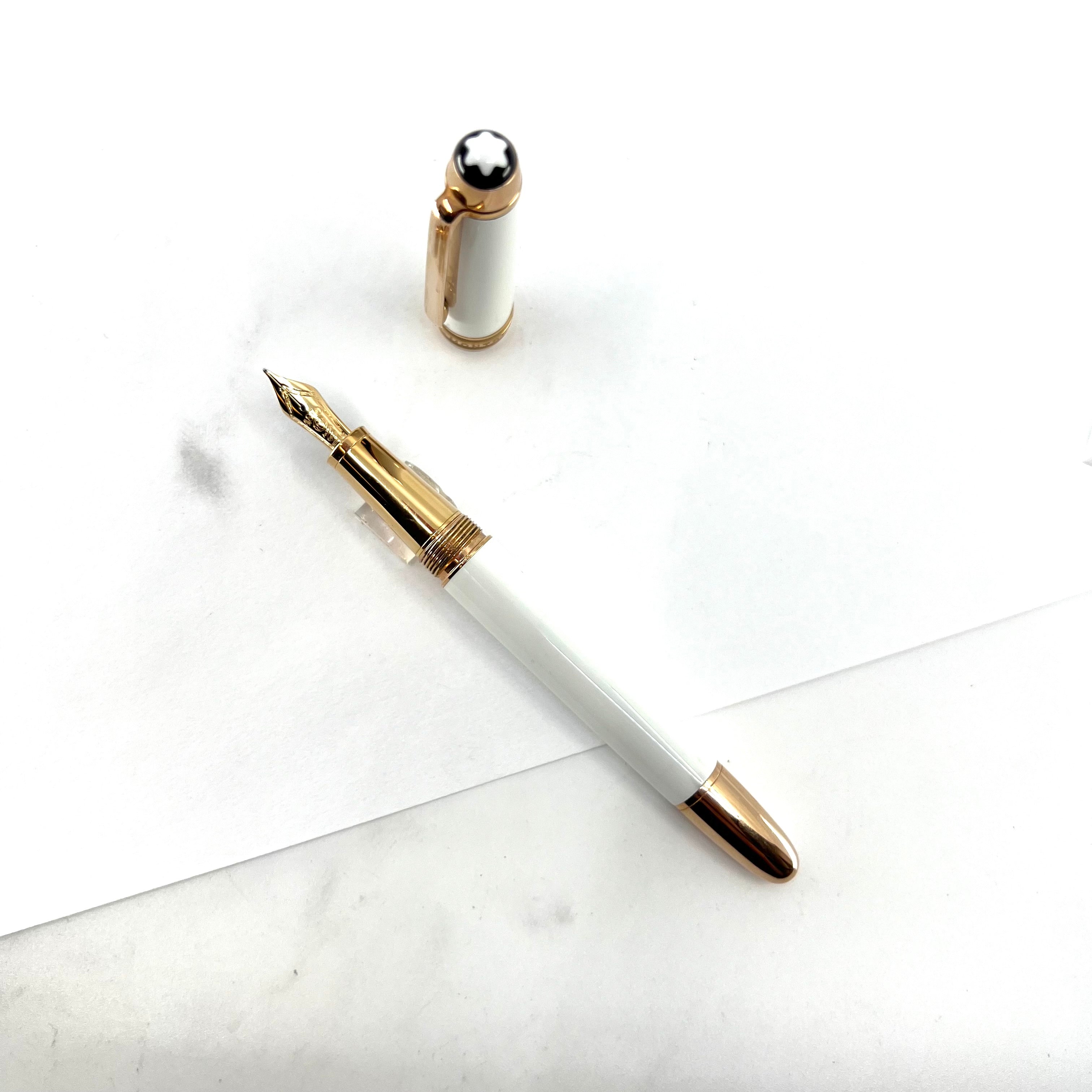 Montblanc Meisterstuck White Solitaire #145 Classique Fountain Pen