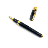S. T. Dupont Orpheo (Largest Size) Black Chinese Lacquer Fountain Pen - Extra Fine 18kt Gold Nib