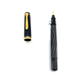 Pelikan Rare & Unusual R250 Rollerball - Resin Barrel In Gray Lizard Design/Black Cap
