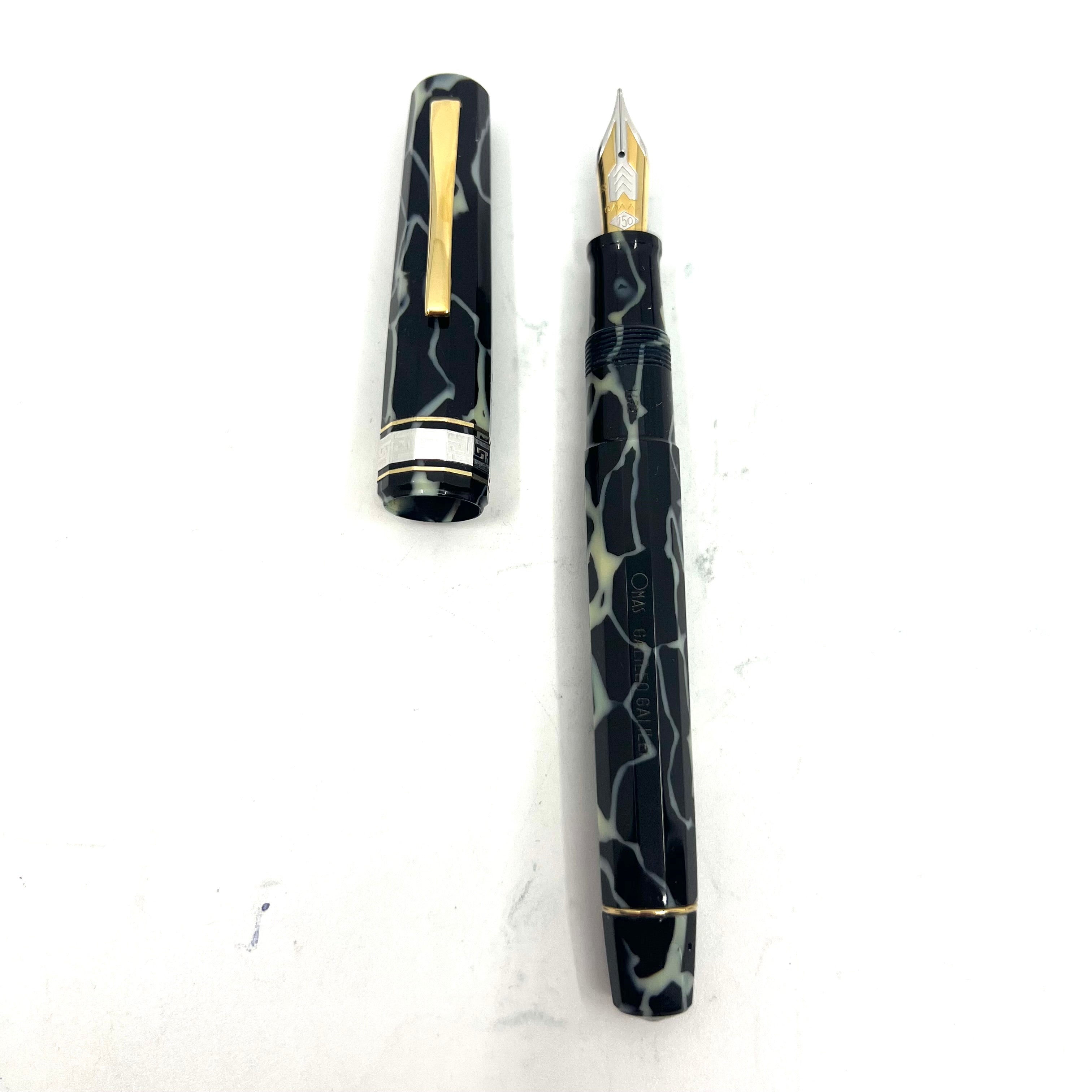OMAS Galileo Black & Pearl Marbled Celluloid Limited Edition