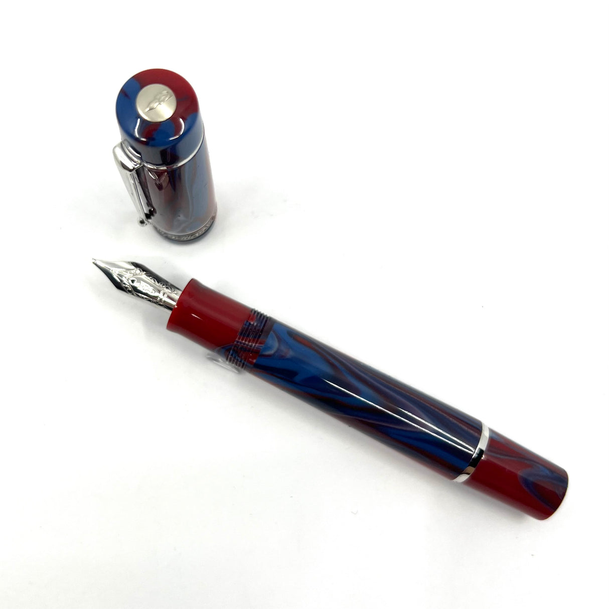 Delta Gallery Blue Moon Fountain Pen in Multi-colored Resin