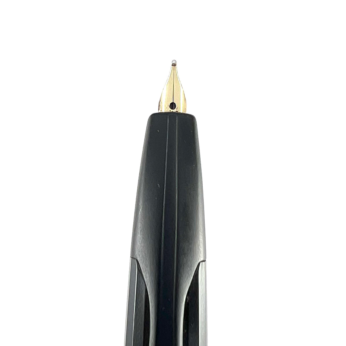 Pilot Namiki Black Matte Vanishing Point Fountain Pen - Classic Style Multi-Facetted  Body  - Circa 1995 - Medium 14kt Gold Nib