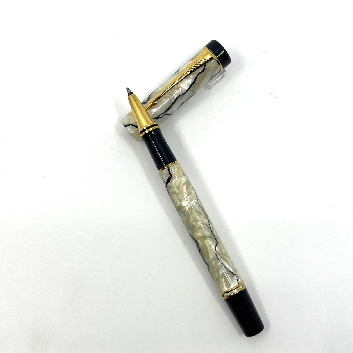 Parker Duofold Pearl & Black Rollerball