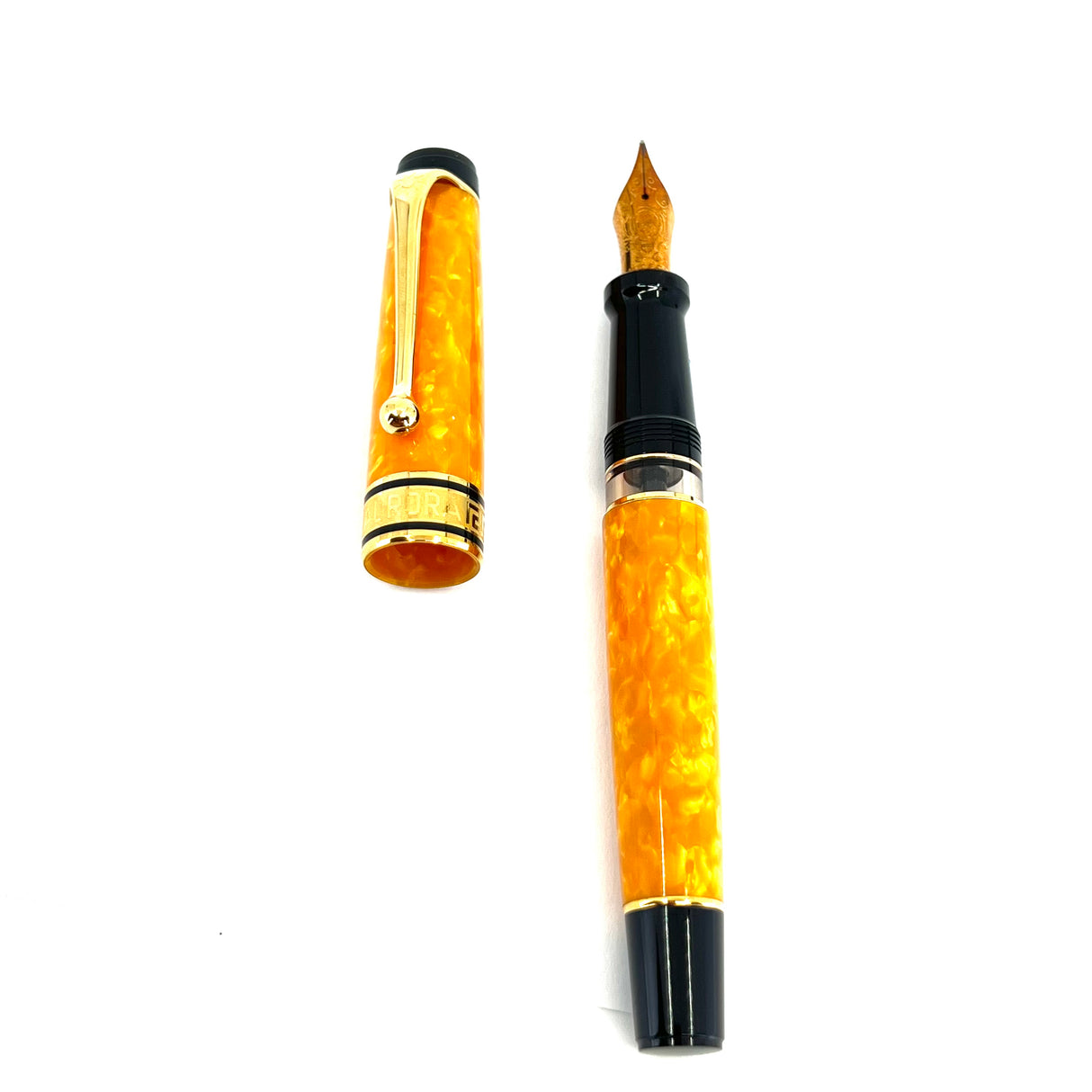 Aurora Optima Marbled Orange Sole Limited Edition Fountain Pen