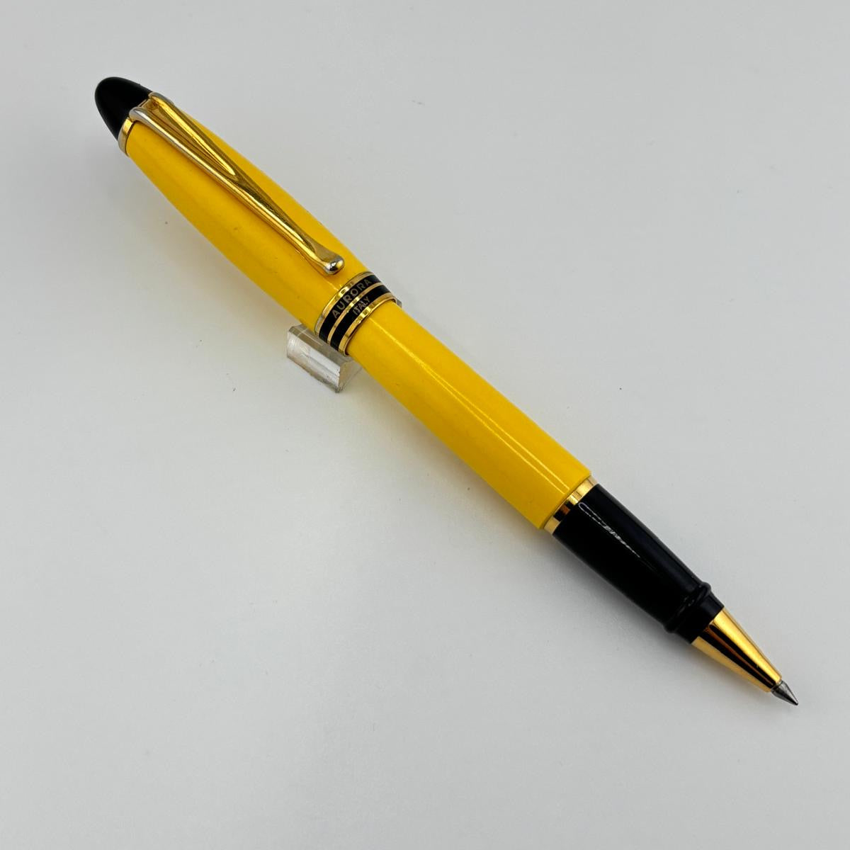 Aurora Ipsilon Resin Yellow Pen Set  - Fountain Pen Rollerball and Ballpoint