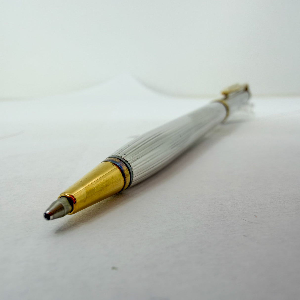 Waterman Gentleman Sterling Silver Ribbed Pattern Ballpoint  Pen