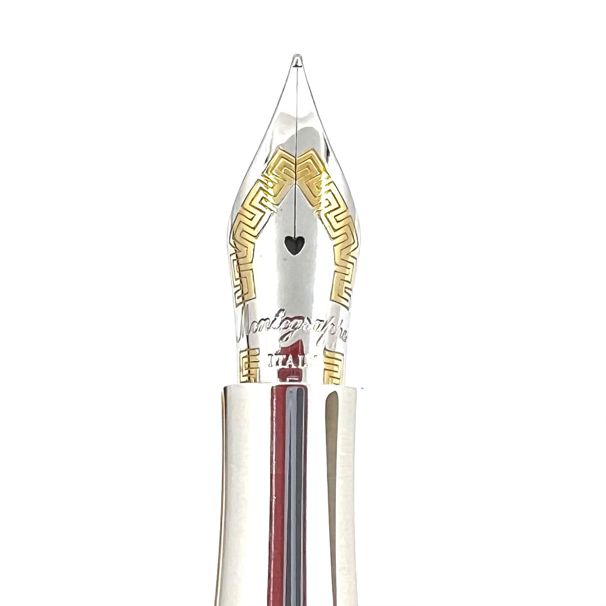 Montegrappa Emblema Lustrous Blue Celluloid Fountain Pen - Fine 18kt Gold Nib