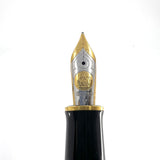 Pelikan M800 Black/Red Striped Fountain Pen - The Original! - Medium 18kt Gold Nib