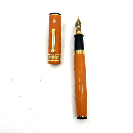 Wahl-Eversharp Decoband  Gatsby Orange Chased Ebonite Fountain Pen