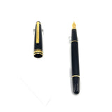Montblanc Black Resin Meisterstuck #144 Classique Fountain Pen - Extra Fine 14kt Gold  Nib