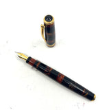 Taccia Staccato Honey Bee Black & Marbled Amber Fountain Pen