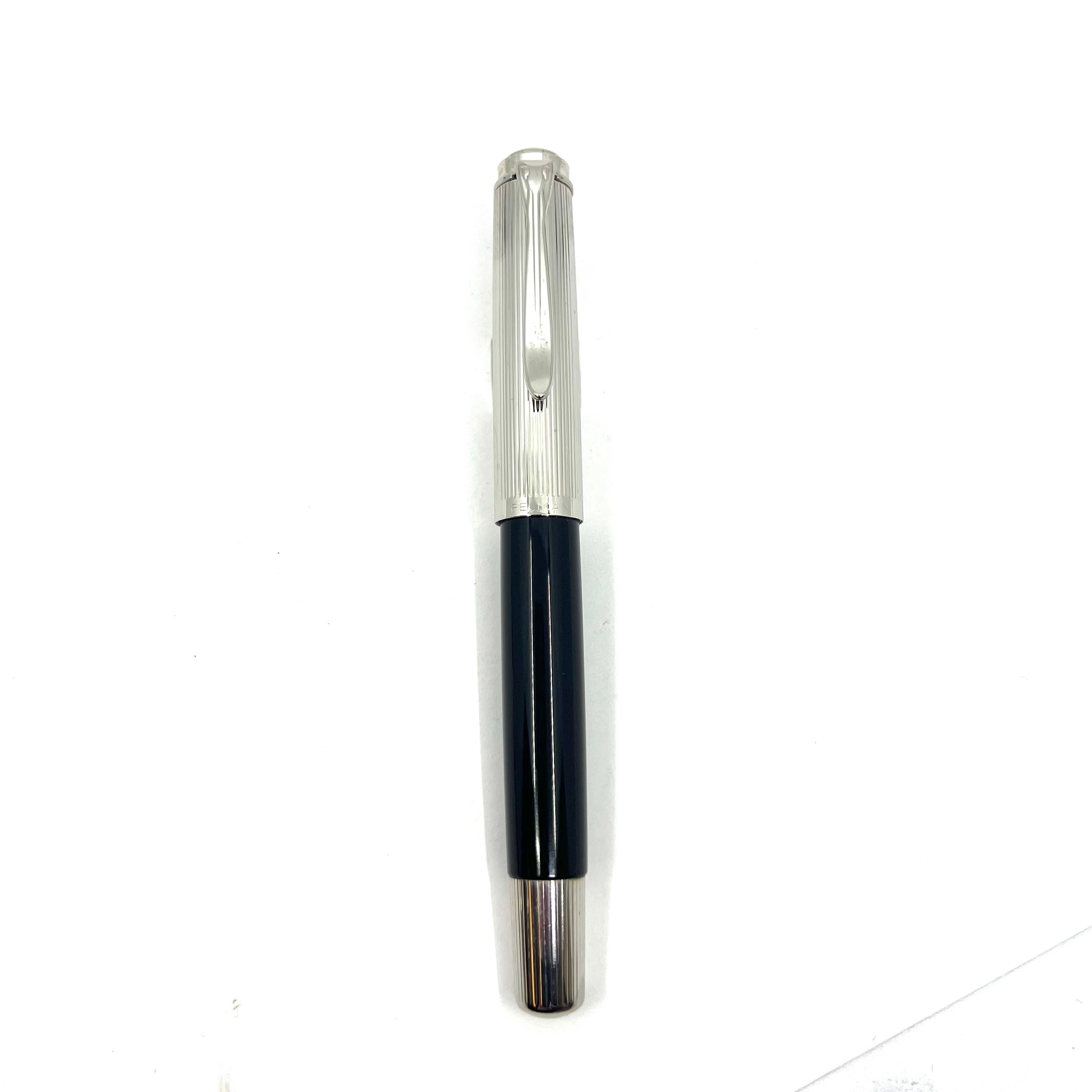 Pelikan M730 Souveran Sterling Silver & Black Fountain Pen