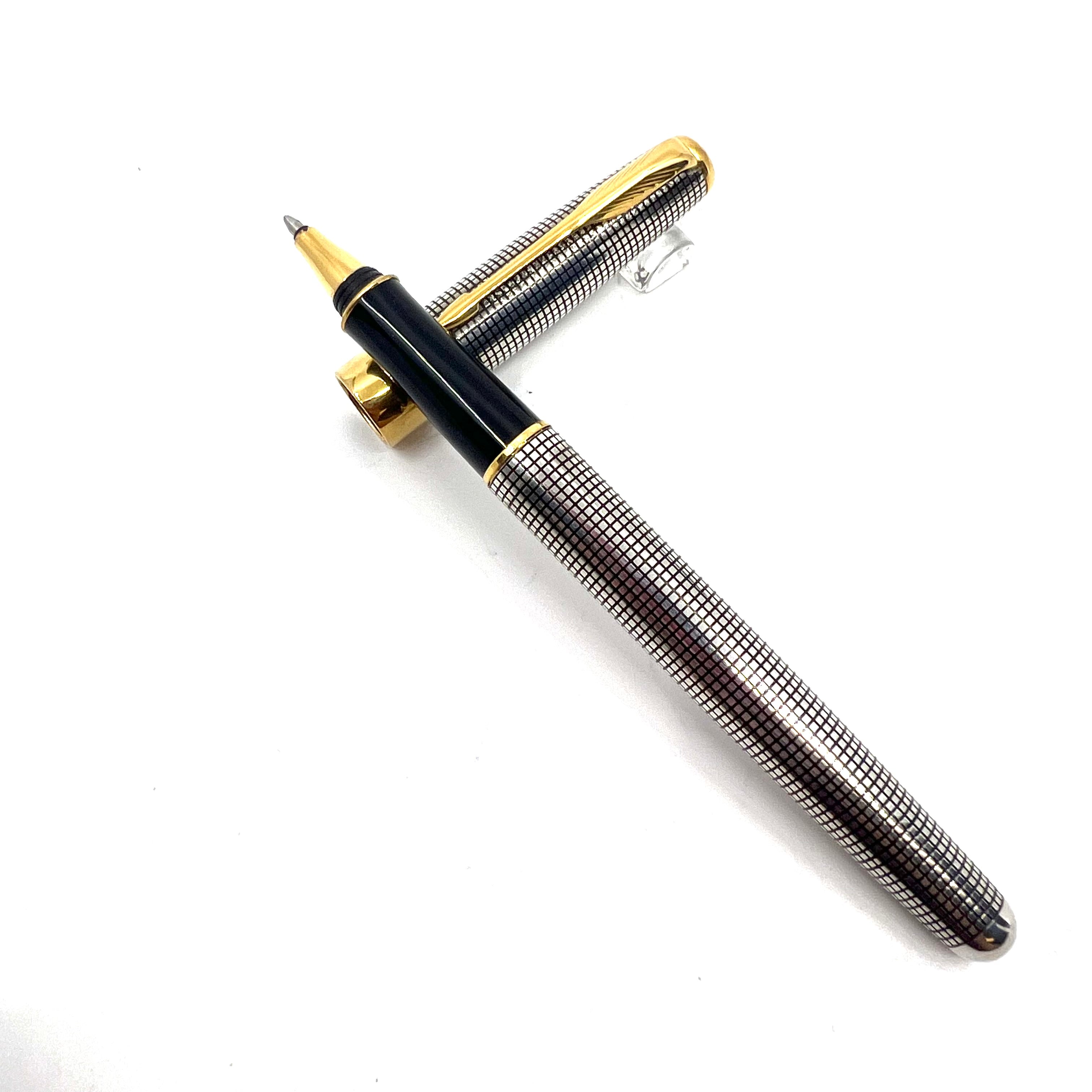 Parker Cisele Cross-Hatch Sterling Silver Rollerball (1996