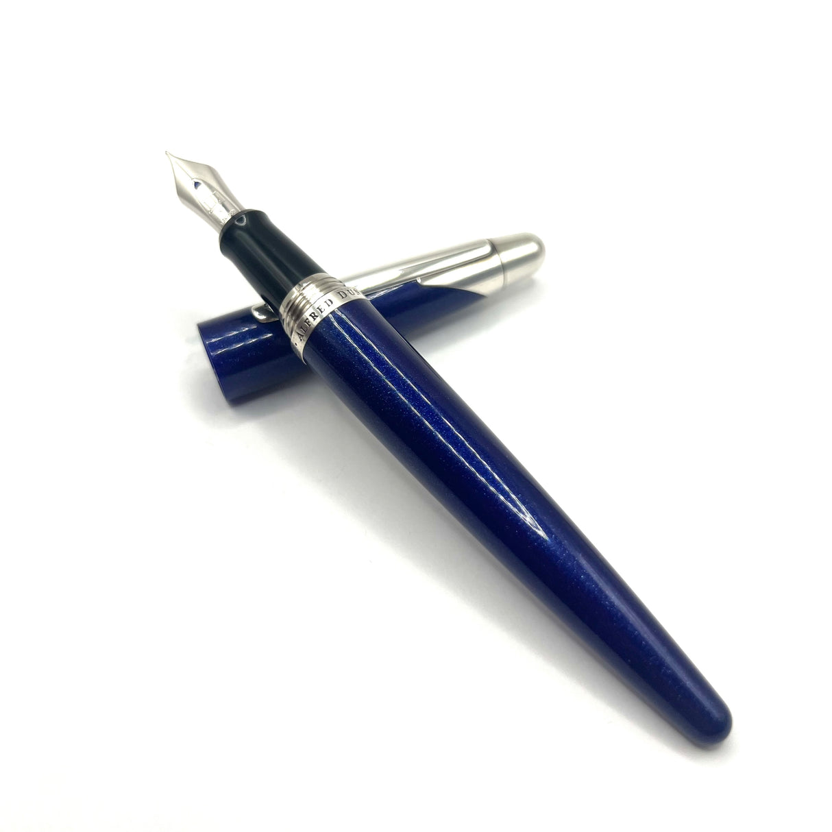 Alfred Dunhill AD2000 Cobalt Blue Galaxy Fountain Pen-  Medium 18kt Gold Nib