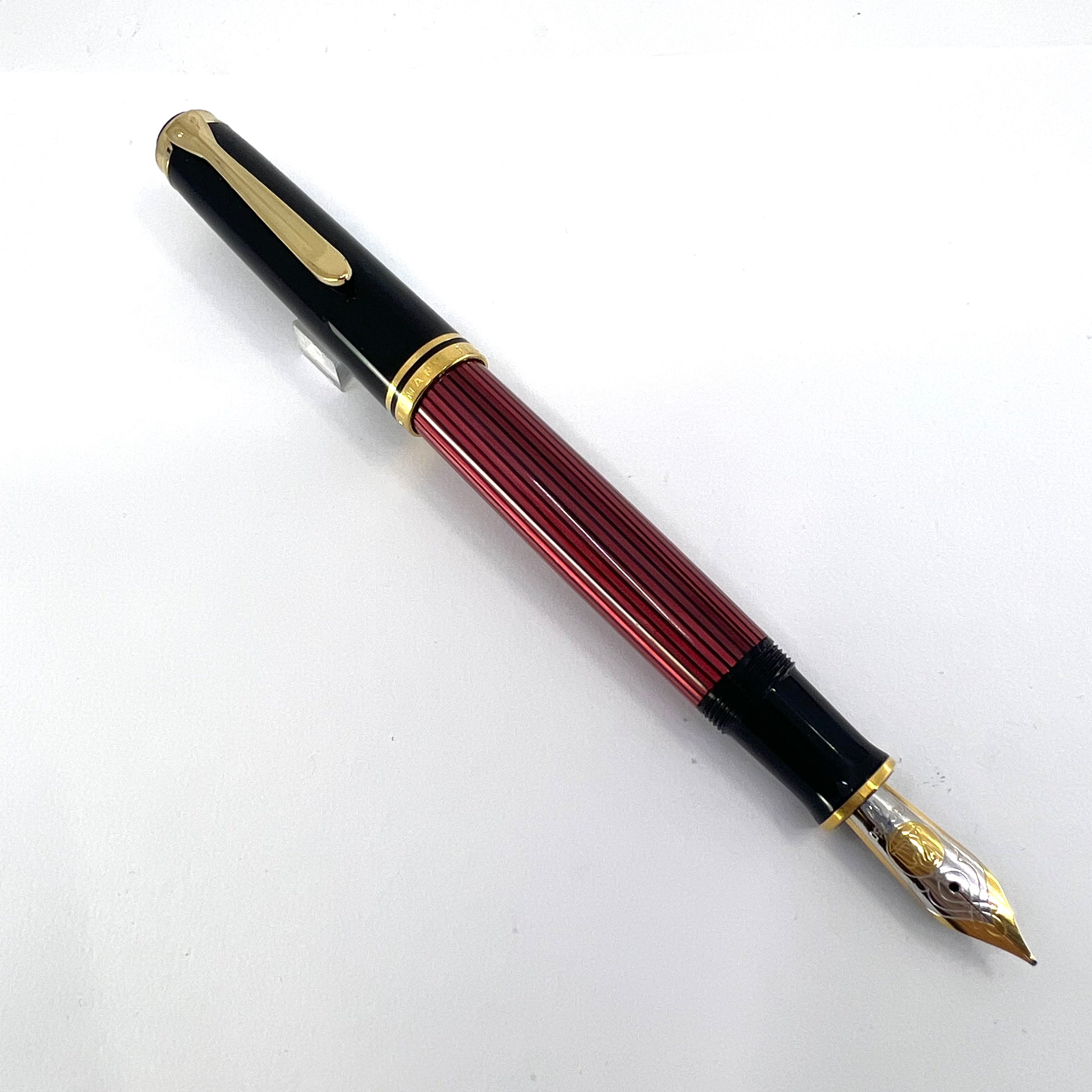 Pelikan M800 Black/Red Striped Fountain Pen - The Original