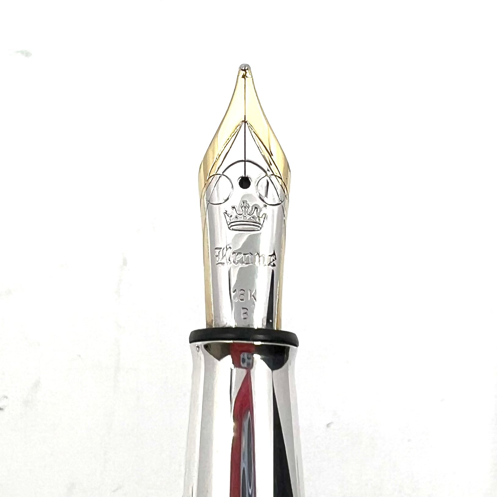 Krone Sterling Silver Oversized Fountain Pen - Alternating Smooth