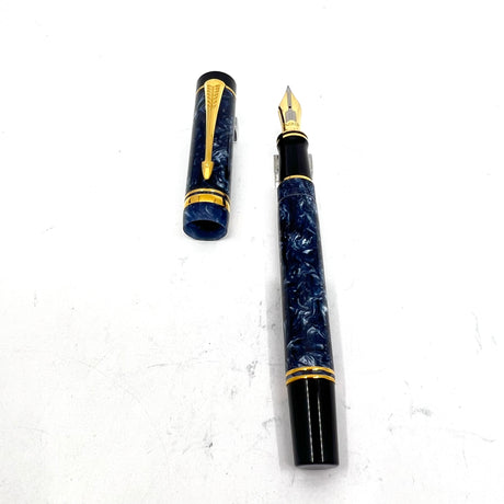 Parker Centennial (Largest Size) Duofold Blue Marble Fountain Pen