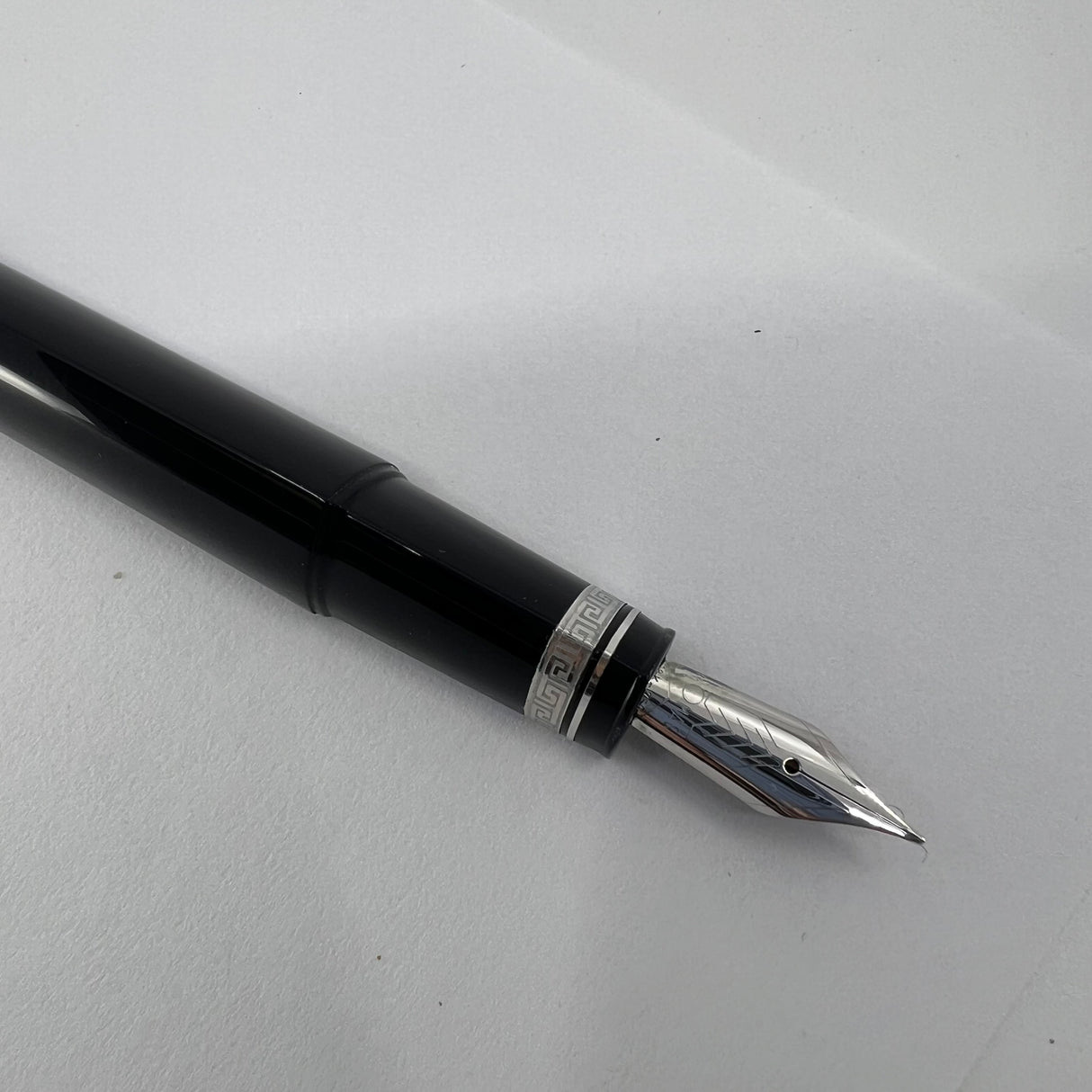OMAS Blue/Black #360 Triangulated Fountain Pen - Medium 18kt Gold Nib