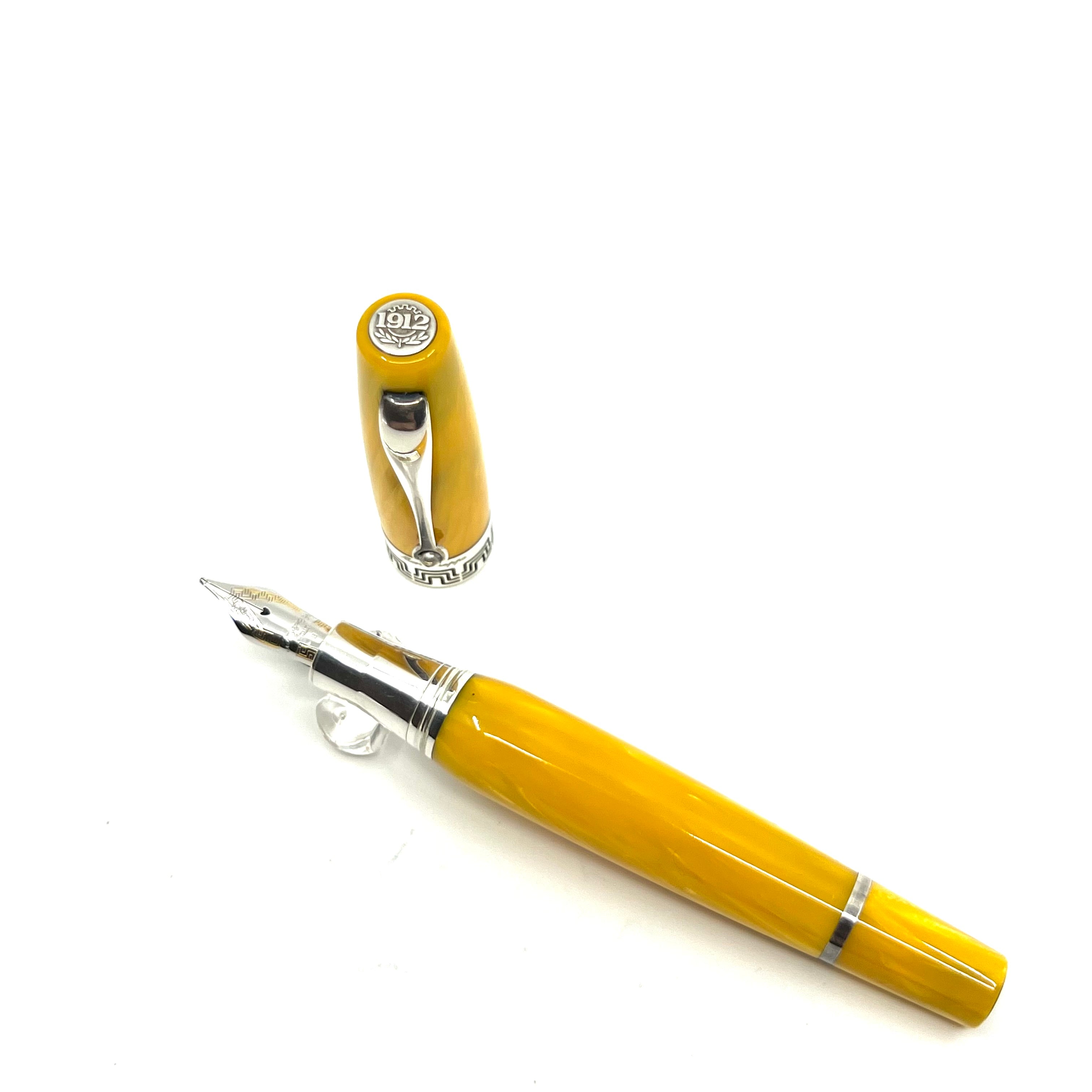 Montegrappa Miya Lustrous Yellow Celluloid Fountain Pen – Fountain