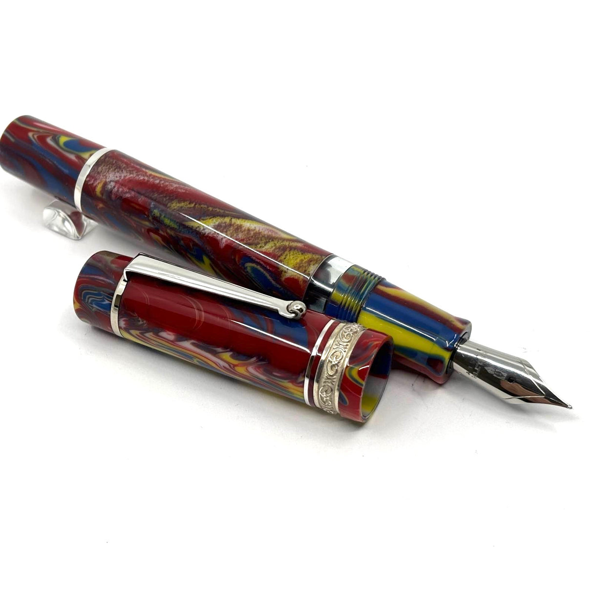 Delta Gallery Blue Moon Fountain Pen in Multi-colored Resin