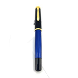 Pelikan Early M400 Black/Blue Striped Fountain Pen - Medium 14kt Gold  Nib