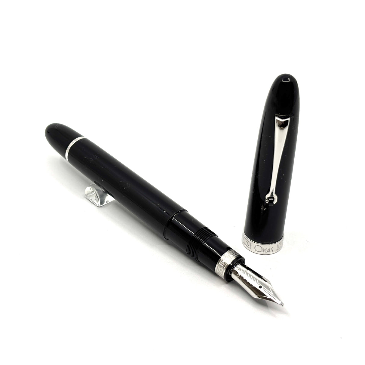 OMAS Ogiva Black  Fountain Pen with High Tech Trim