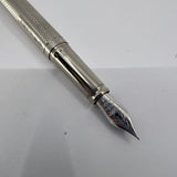 Yard-O-Led Viceroy Standard Barley Sterling  Silver .925  Fountain Pen - Medium 18kt Gold Nib