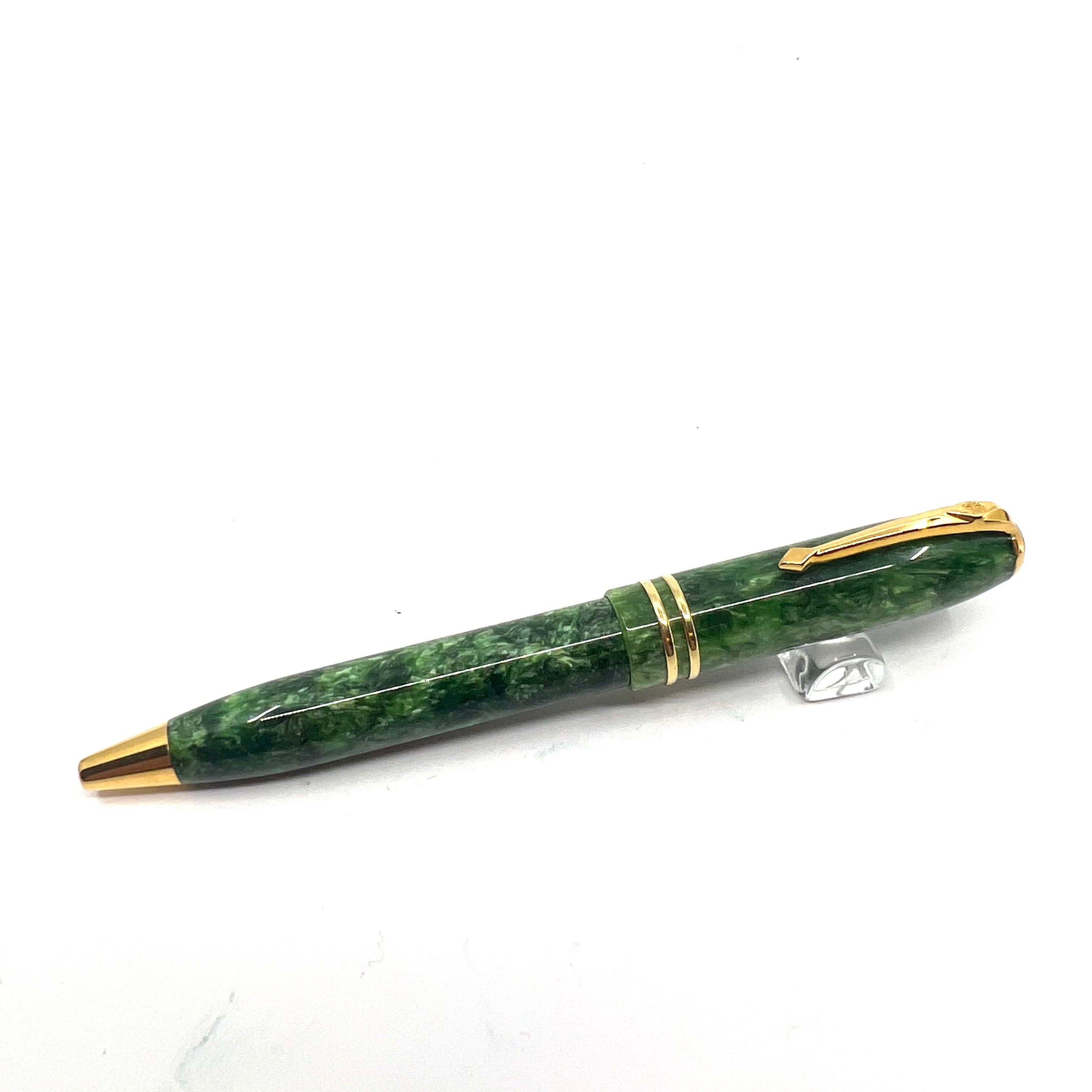 Conway Stewart Dinkie Marbled Green/Gold Ballpoint Pen – Fountain