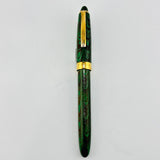 Recife Paris Green ripple Ebonite Hard rubber Gold nib 18K  - Fountain Pen