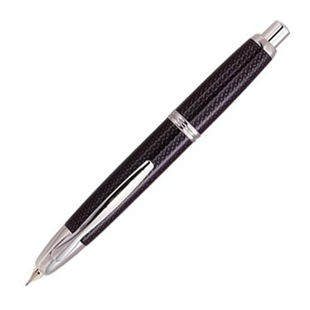 Pilot & Namiki Vanishing Point Black Carbonesque - Retractable Fountain Pen