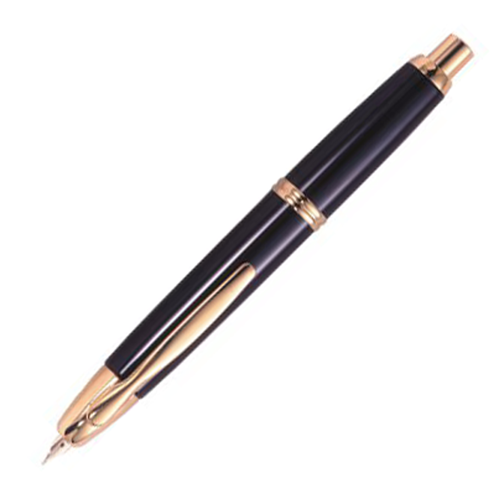 Pilot & Namiki Vanishing Point Black/Gold - Retractable Fountain Pen