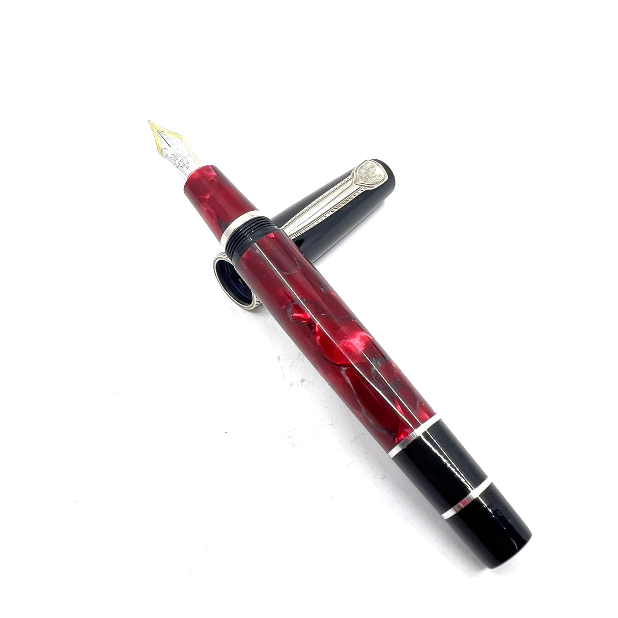 Krone Helios Fountain Pen - Celluloid Barrel & Pearlized Resin Cap