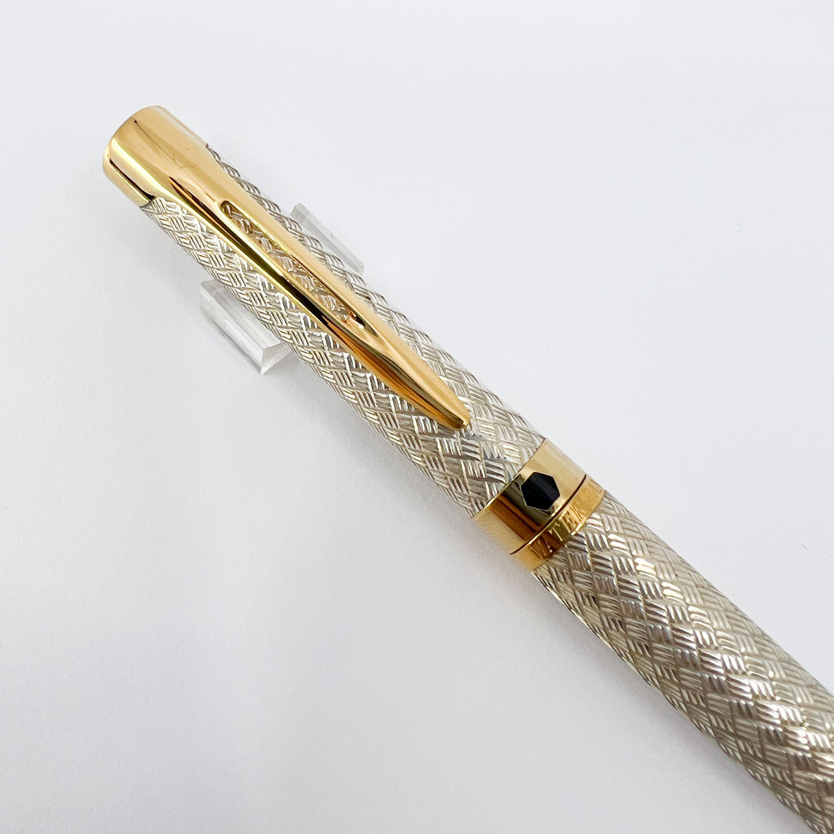 Waterman L'Etalon Beautiful Sterling Silver Basket Weave Design Ballpoint Pen