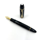 Montblanc Black Meisterstuck #149 Fountain Pen-Broad Oblique (Profile Of Left Foot) 18kt Gold Nib