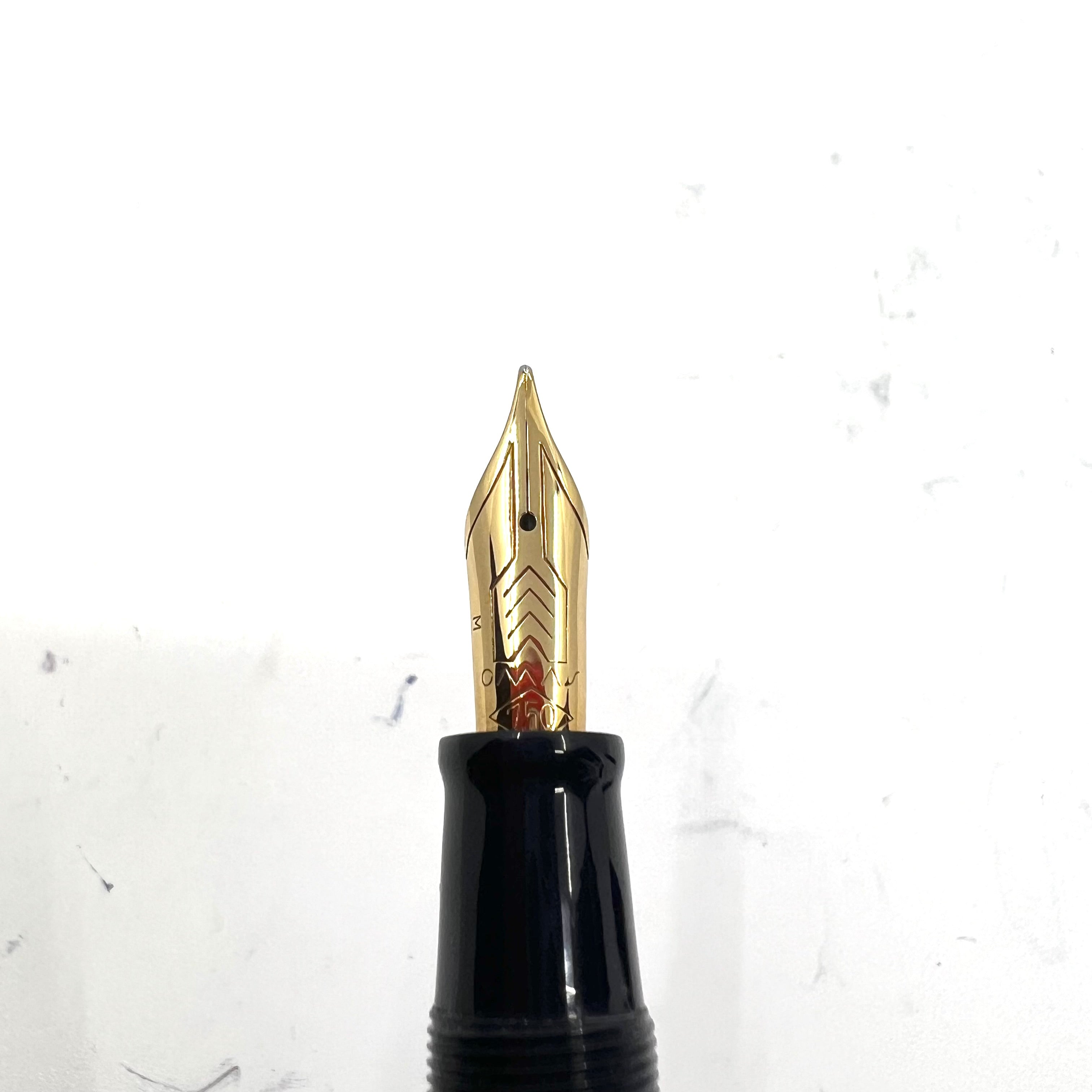 Öffen（オッフェン） pointed-FRIN / NAVY ☆ Omas Paragon Mid-Size Navy Blue Facetted Fountain Pen