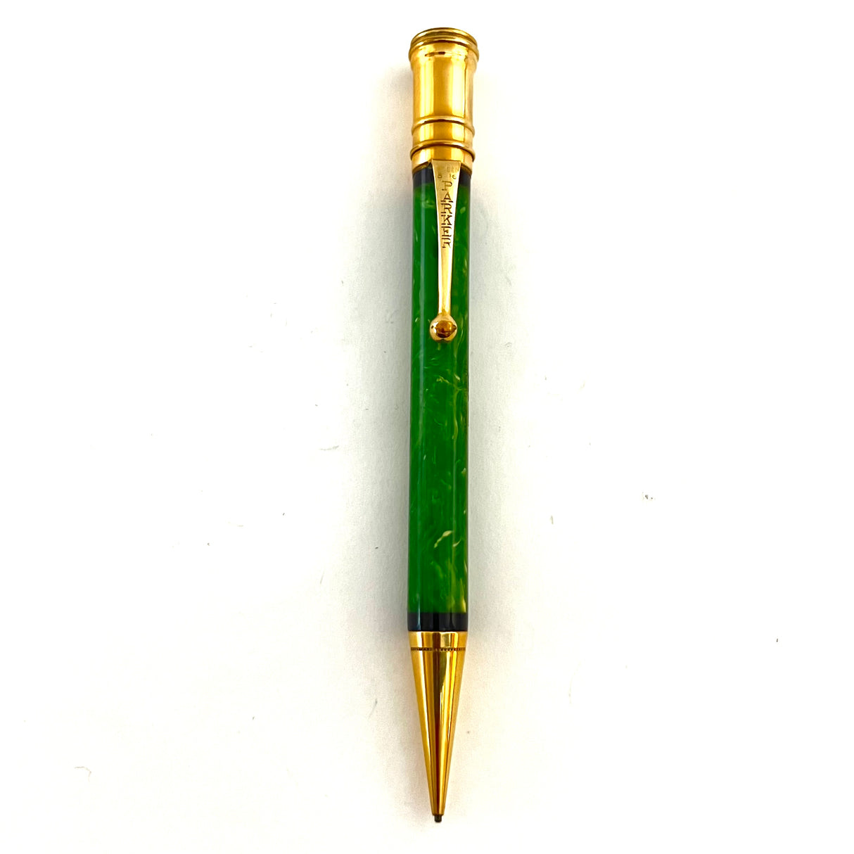 Parker Duofold Senior Flat Top Green Jade Pencil