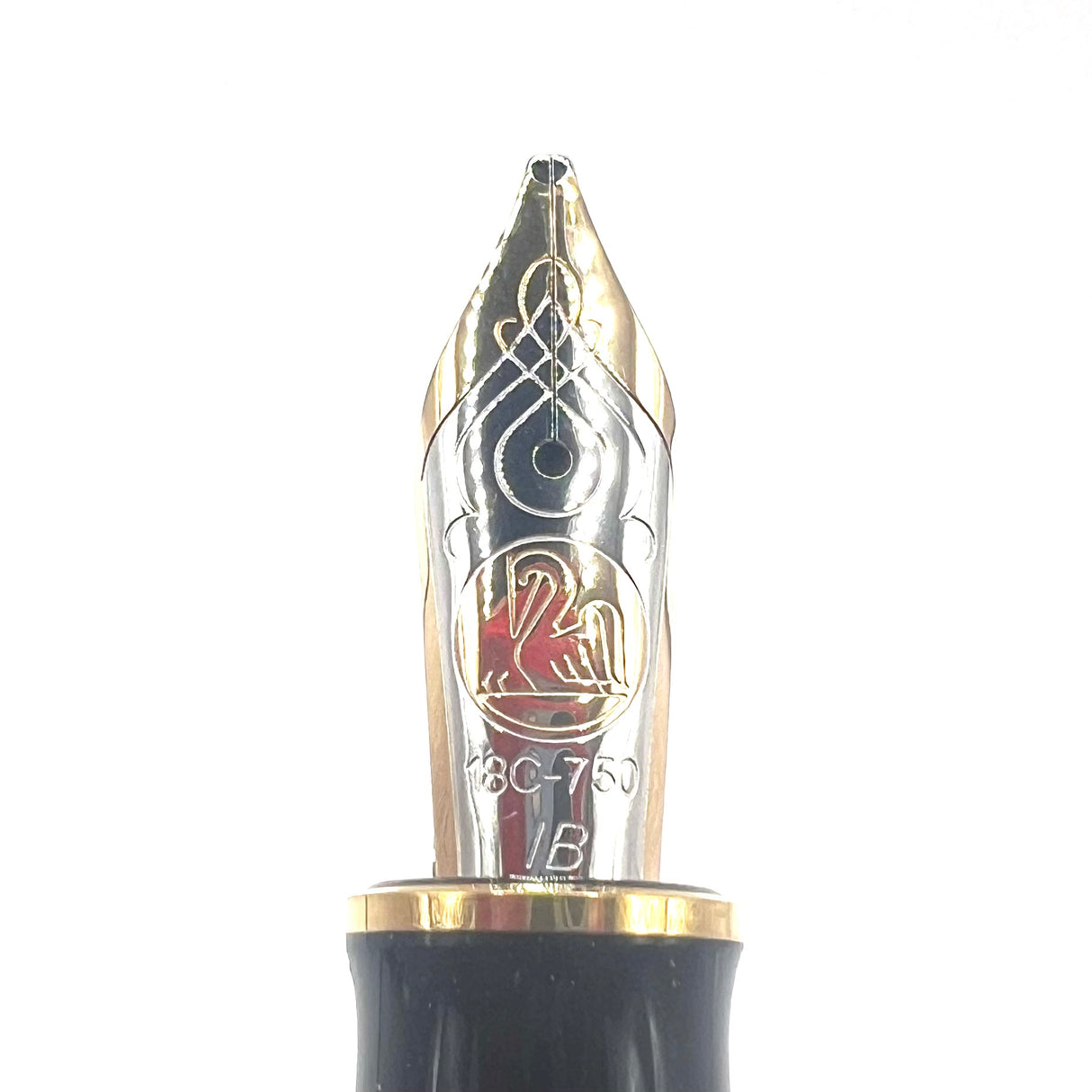 Pelikan Souveran M800 Marbled Blue O' Blue Fountain Pen - ITALIC BROAD 18kt Gold Nib