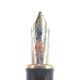 Pelikan Souveran M800 Marbled Blue O' Blue Fountain Pen - ITALIC BROAD 18kt Gold Nib