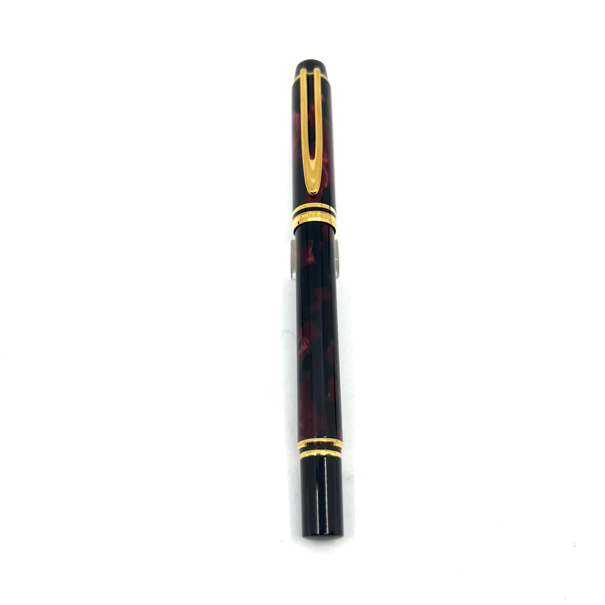 Waterman Rhapsody Burgundy Marble Fountain Pen  - Fine 18kt Gold Nib