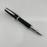 Waterford Oversized Weighty Black Fluted Horizontal - Rollerball Pen
