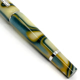 Laban Ivory & Amber with Green Swirls Fountain Pen