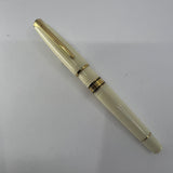 Waterman Ivory Resin Charleston Fountain Pen  - Fine 18kt Gold  Nib