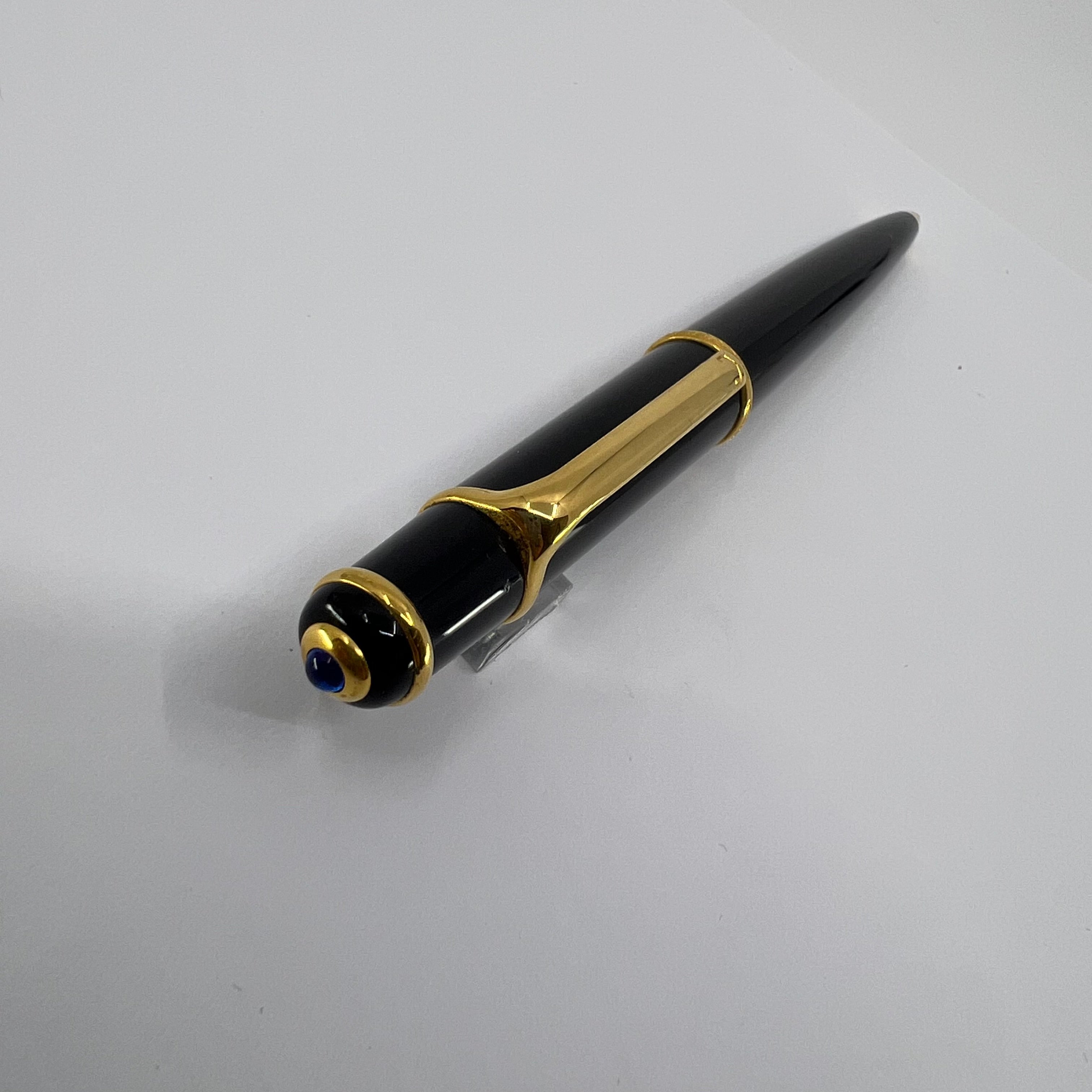 Cartier Diabolo Black Ballpoint Pen - Gold-Plated Trim – Fountain
