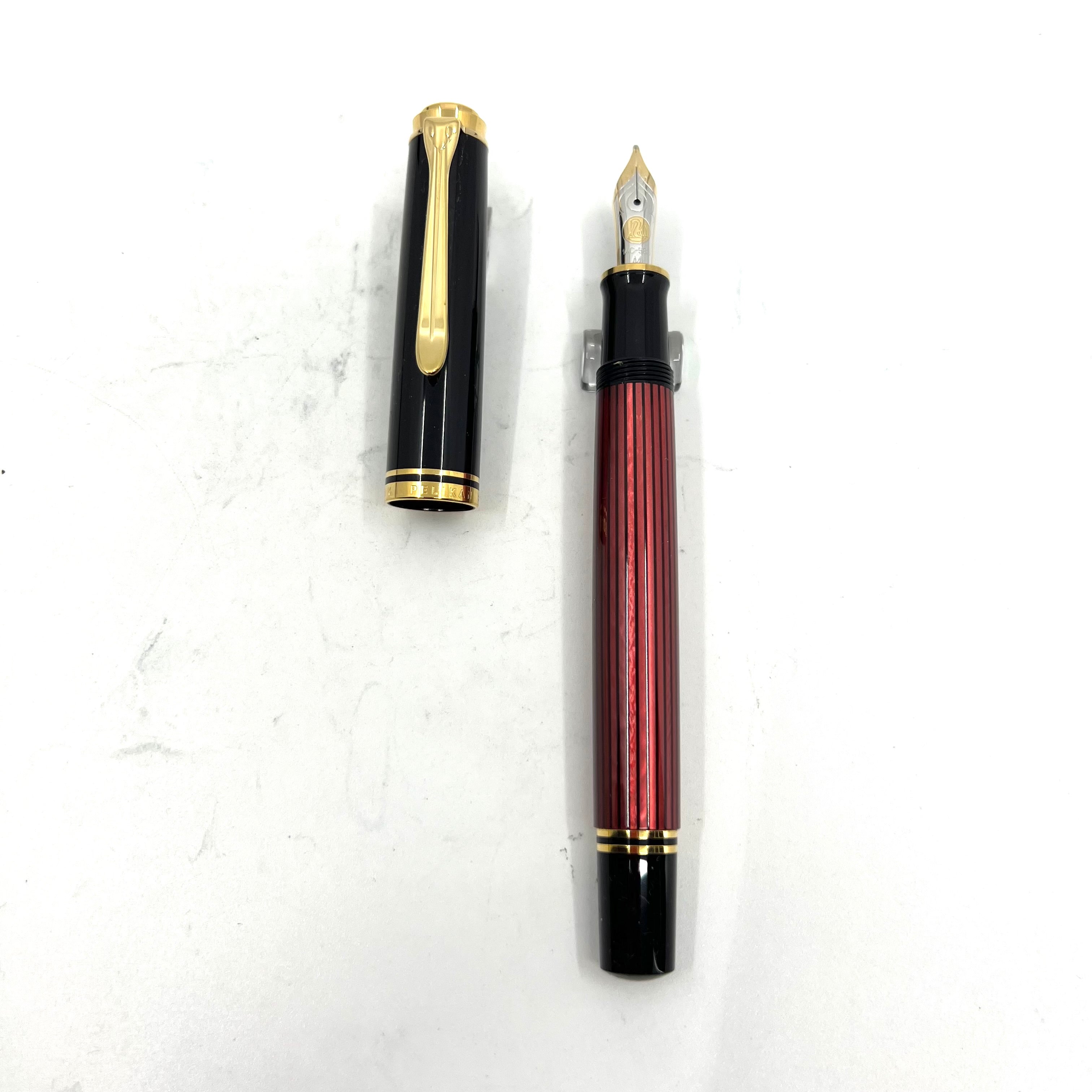 Pelikan M600　blue-stripe 青縞　M-nib　旧黒天冠 Pelikan M600 blue-stripe 青縞 M-nib 旧黒天冠 - メルカリ
