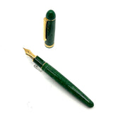 Platinum #3776 Marbled Green Celluloid Fountain Pen