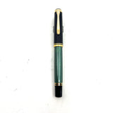 Pelikan M400 Green Striped Barrel/Black Cap Fountain Pen