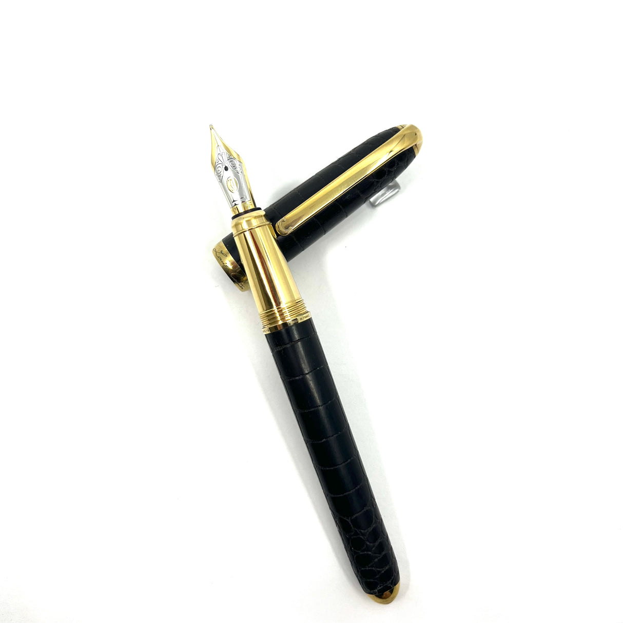 Louis Cartier Dandy Crocodile Scales/Ebony Wood  Body  Limited Edition Fountain Pen