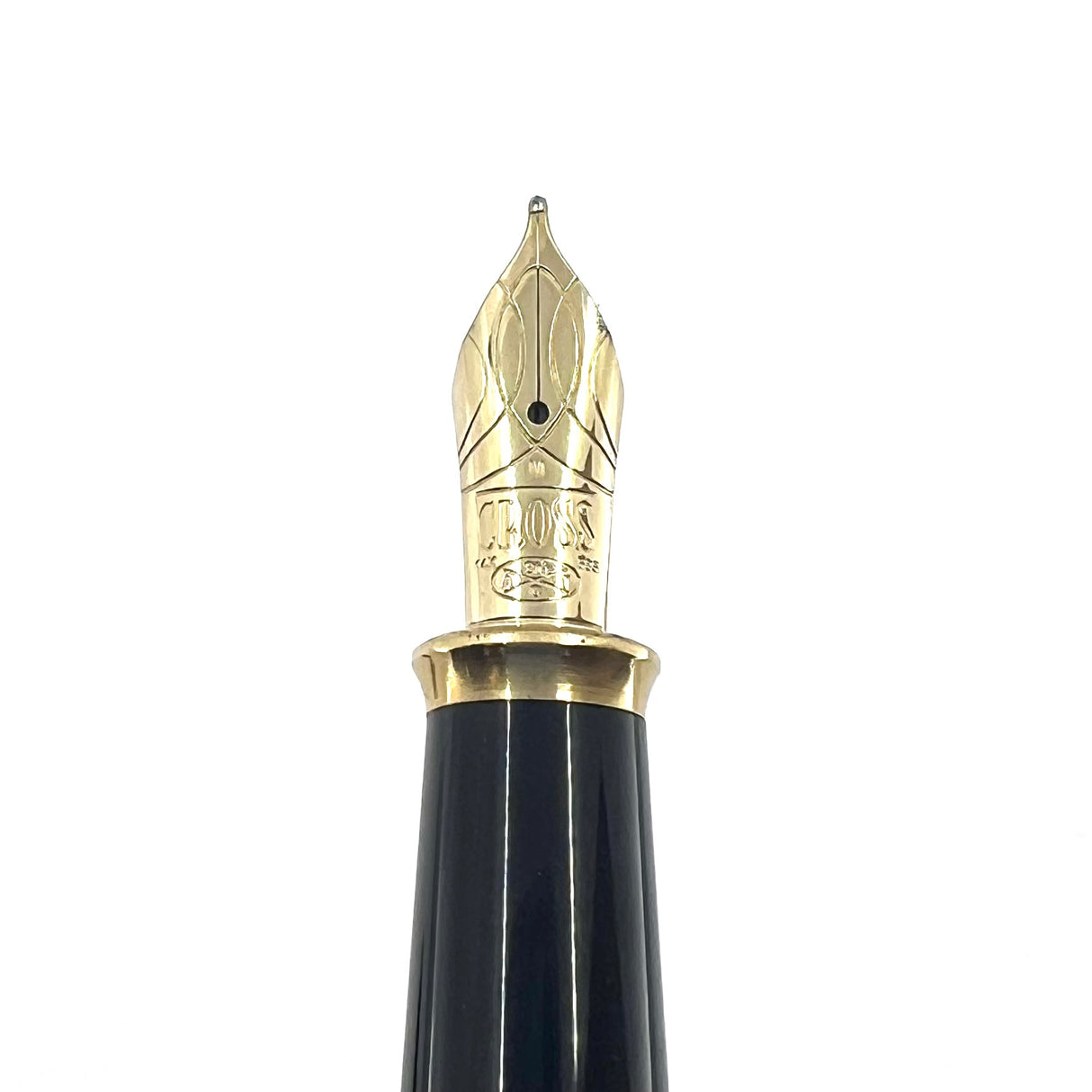 Cross Townsend Marbled Brown Lacquered Fountain Pen - Medium 14kt Gold Nib