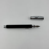 Faber Castell Ambition Chrome cap Brushed Black barrel  - Fountain Pen